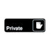Thumbnail image #1 for Private / Employees Only Information Sign with Symbol, 9 x 3 Inches, White Imprint on Black