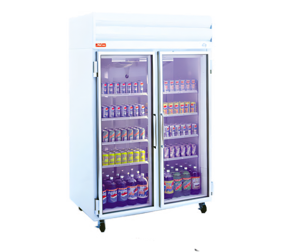 Product image #1 for Howard-McCray GR75-B 75 Cu. Ft. Three-Section Glass Door Refrigerator Merchandiser