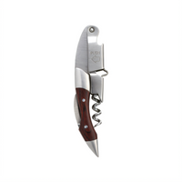 Rabbit Walnut Zippity Two-Step Waiter's Wine Opener with Built-In Foil Cutter