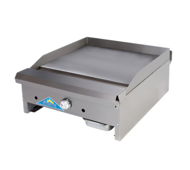 Product image #1 for Comstock-Castle EG18-T Countertop Gas Griddle with Thermostat Control, 18-Inch x 20-Inch 5/8-Inch Polished Steel Plate