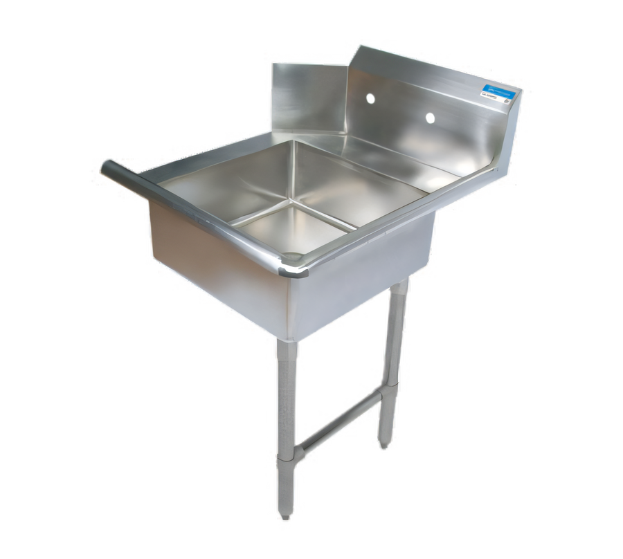 Product image #1 for BK Resources 60-Inch Straight Stainless Steel Soiled Dish Table with Right-to-Left Operation and 20 x 20 x 8 Sink Bowl