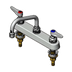 Thumbnail image #1 for T&S Brass B-1120-XS Deck-Mount Workboard Faucet with 8-Inch Centers and 6-Inch Swing Nozzle