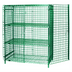 Thumbnail image #1 for Quantum Stationary Wire Security Cage Unit with Doors and 2 Intermediate Shelves, 36W x 18D x 63H, Green Epoxy