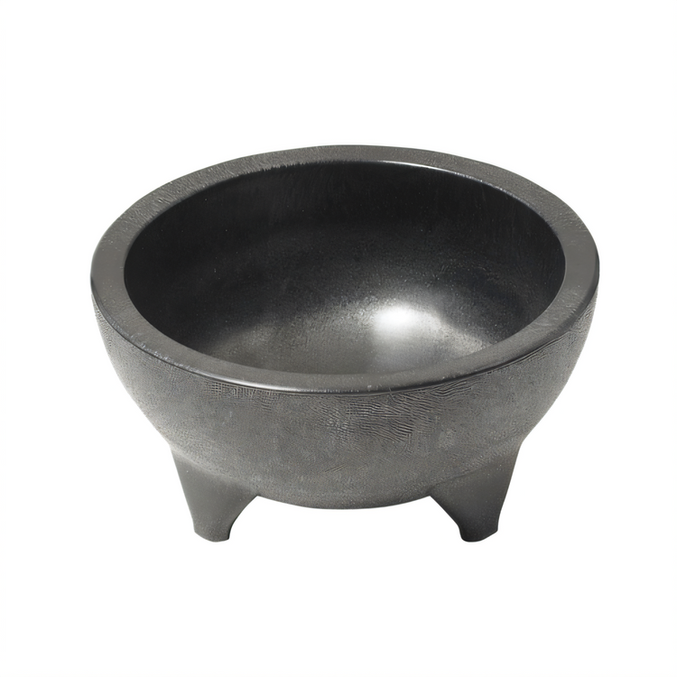 Product image #1 for Winco Molcajete Salsa Bowl, 56 oz, Black Polypropylene