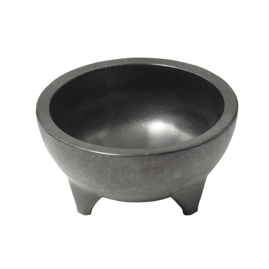 Product image #1 for Winco Molcajete Salsa Bowl, 56 oz, Black Polypropylene
