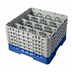 Thumbnail image #2 for Cambro Camrack Full Size 16-Compartment Glass Rack with 5 Soft Gray Extenders, Blue