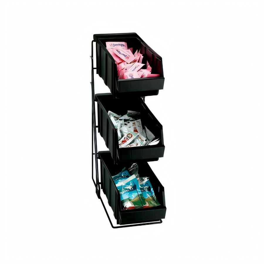 Product image #1 for Dispense-Rite Countertop 3-Compartment Wire Condiment Organizer with Removable Plastic Bins