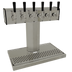 Thumbnail image #1 for Glastender Countertop 1-Column Glycol-Cooled Tee Draft Dispensing Tower with 6 Faucets, Polished Chrome