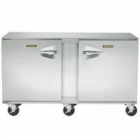 Traulsen Dealer's Choice Compact Two-Section Reach-In Undercounter Freezer, 60 Inch Wide, Rear-Mounted Self-Contained Refrigeration