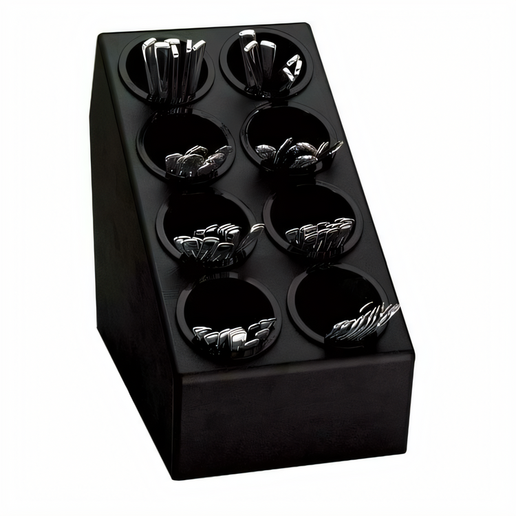 Product image #1 for Dispense-Rite CTSH-8BT Countertop 8-Compartment Silverware Organizer with Inserts