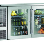 Thumbnail image #1 for Perlick Corporation BBS60 Two-Door Back Bar Refrigerator, 60-Inch, 16 Cu. Ft., Black Exterior, Stainless Steel Top