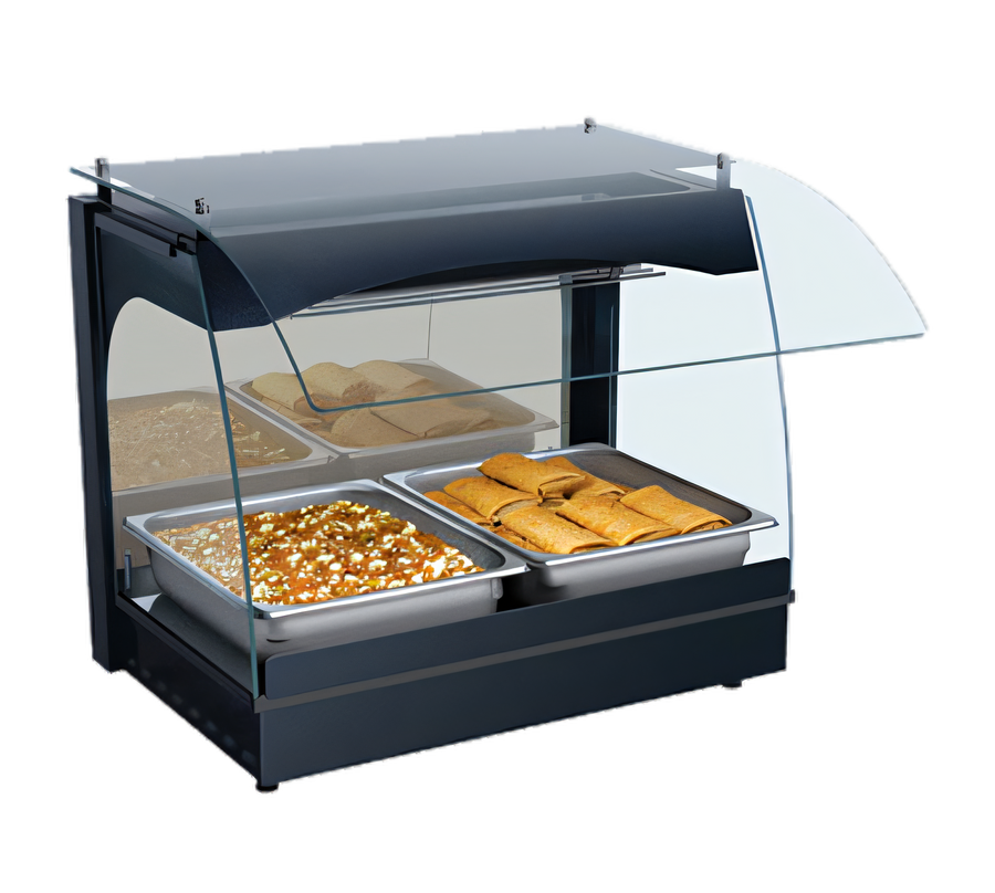 Product image #1 for Hatco Glo-Ray Curved Glass Self-Service Merchandising Warmer, 22-1/8 Inch Wide, Single-Deck Countertop