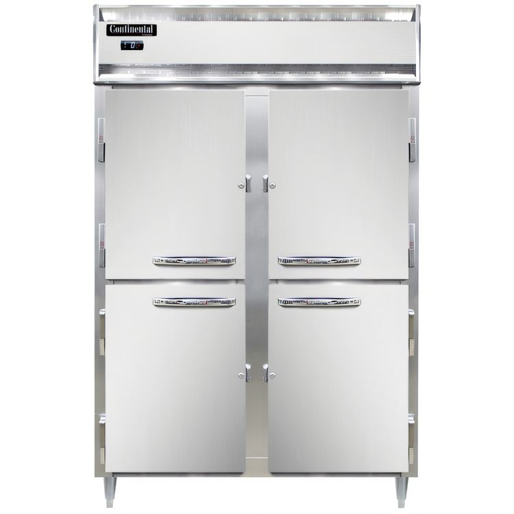 Product image #1 for Continental Refrigerator D2FNSSHD Designer Line Two-Section Reach-In Freezer with Half-Height Solid Doors