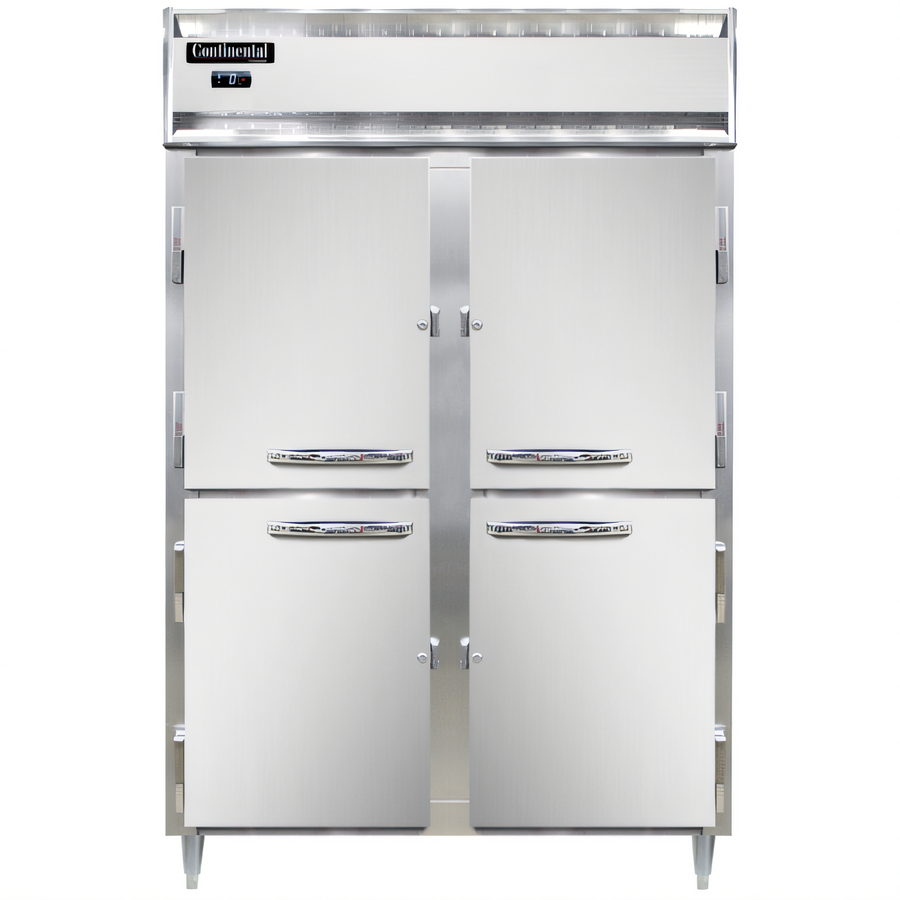 Product image #1 for Continental Refrigerator D2FNSSHD Designer Line Two-Section Reach-In Freezer with Half-Height Solid Doors