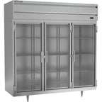 Thumbnail image #1 for Beverage Air P Series PR3HC-1BG Three-Section Glass Door Reach-In Refrigerator, 68.34 Cu. Ft., Top-Mounted Self-Contained