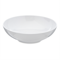 Epicure 20 oz White Melamine Coupe Soup/Salad Bowl, 6.5 Inch Diameter