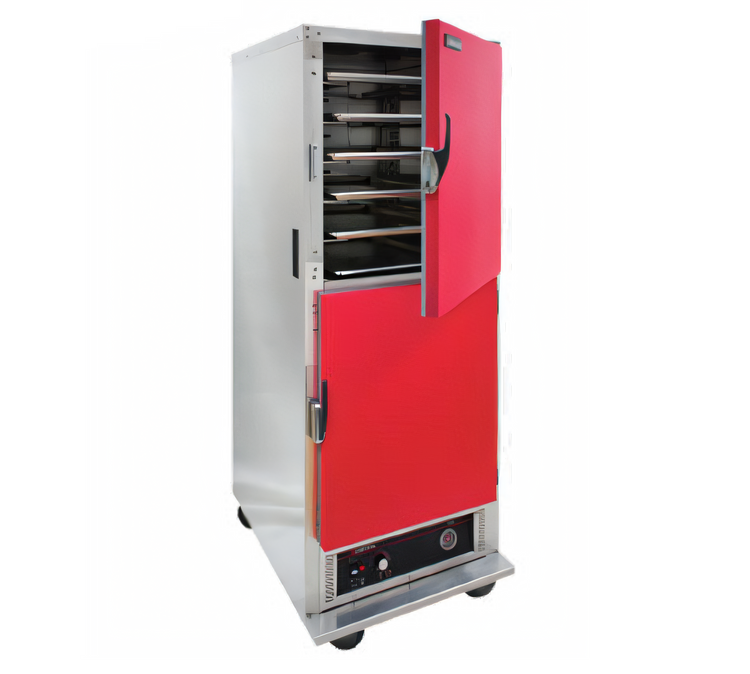 Product image #1 for Cres Cor Mobile Heated Holding Cabinet, 1 Compartment, 11 Full-Size Sheet Pan Capacity, Red Dutch Doors