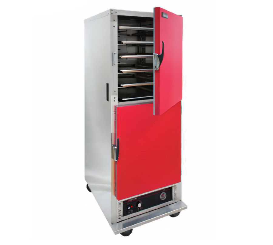 Product image #1 for Cres Cor Mobile Heated Holding Cabinet, 1 Compartment, 11 Full-Size Sheet Pan Capacity, Red Dutch Doors