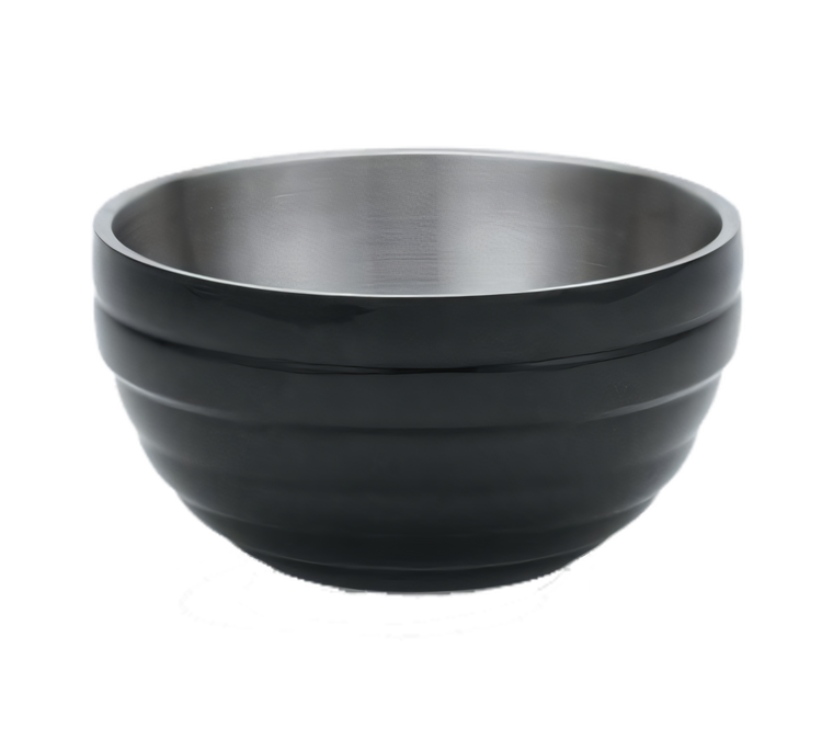 Product image #2 for Vollrath 3.4 Qt Round Double Wall Insulated Serving Bowl, Black Exterior/Satin Stainless Steel Interior