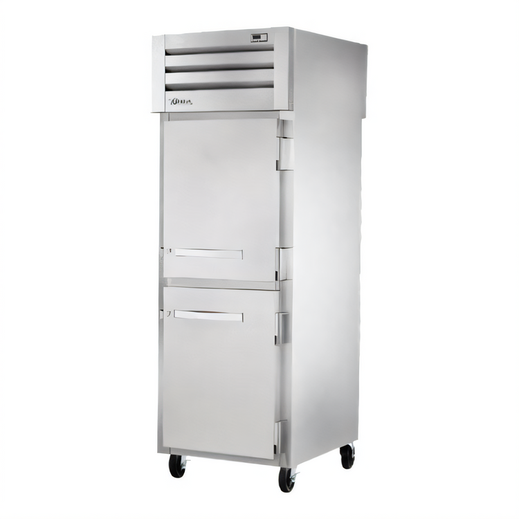 Product image #1 for True SPEC SERIES Pass-Thru One-Section Reach-In Refrigerator with Two Front Half Doors and Rear Solid Door