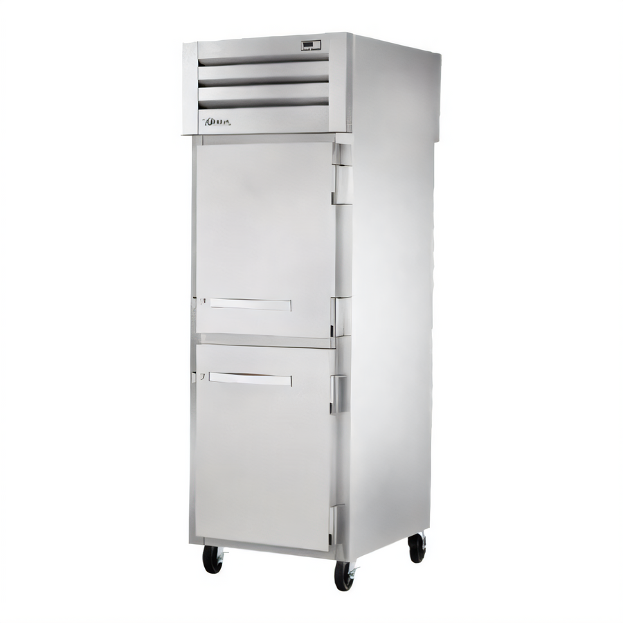 Product image #1 for True SPEC SERIES Pass-Thru One-Section Reach-In Refrigerator with Two Front Half Doors and Rear Solid Door