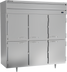 Thumbnail image #1 for Beverage Air P-Series Three-Section Reach-In Refrigerator with Lockable Solid Half Doors, 68.34 Cu. Ft., Top-Mounted Self-Contained Refrigeration