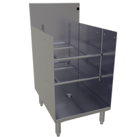 Glastender Underbar Glass Rack Storage Unit, Open Top, Stainless Steel, 18 Inch W x 24 Inch D