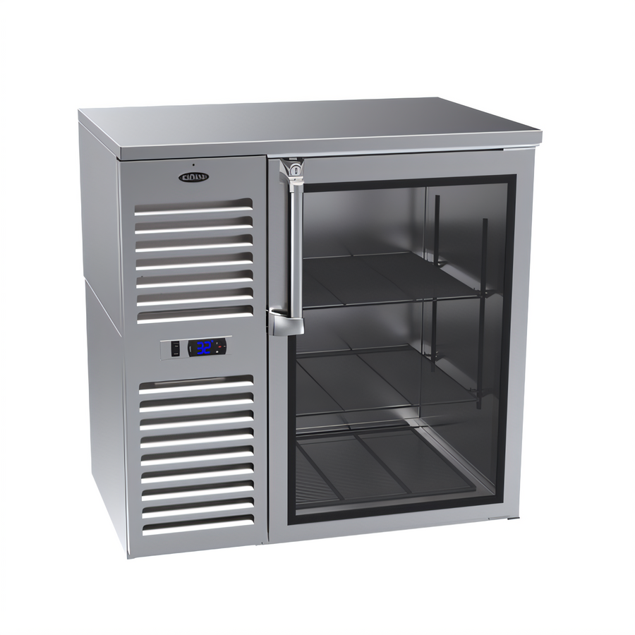 Product image #1 for Krowne BS36 36-Inch One-Section Refrigerated Back Bar Storage Cabinet, Side-Mounted Self-Contained