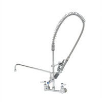 EasyInstall 8-Inch Wall Mount Pre-Rinse Unit with Add-On Faucet and 14-Inch Swing Nozzle