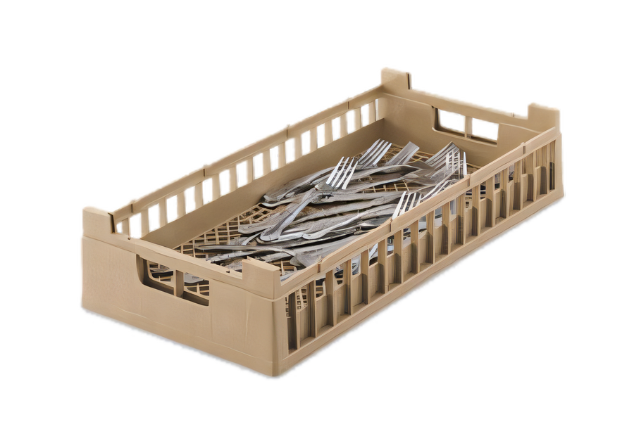 Product image #1 for Vollrath Signature Half-Size Open/Flat Polypropylene Flatware Rack, Light Green