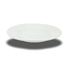 Thumbnail image #1 for Crestware Alpine White ALR47 12" Round Ceramic Plate, Rolled Edge, Wide Rim, Vitrified, Oven & Microwave Safe