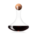 Thumbnail image #1 for Spill-Stop VacuVin 13-750 Glass Wine Decanter, 1 Liter, Clear Glass, with Cork Stopper