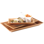 Thumbnail image #1 for American Metalcraft BAM18 Rectangular Bamboo Serving Tray, Natural, 18 x 8-1/4 x 2 Inches Case of 6