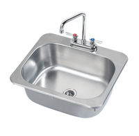 Drop-In Stainless Steel Hand Sink with Included Faucet