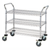 Thumbnail image #1 for Quantum 3-Shelf Stainless Steel Utility Bus Cart, 36 x 24 Inch, 1,200 lb Capacity