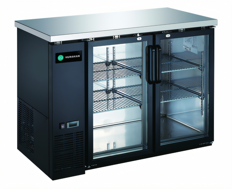 Product image #1 for Hurakan 48-Inch Narrow Back Bar Refrigerator with 2 Glass Doors