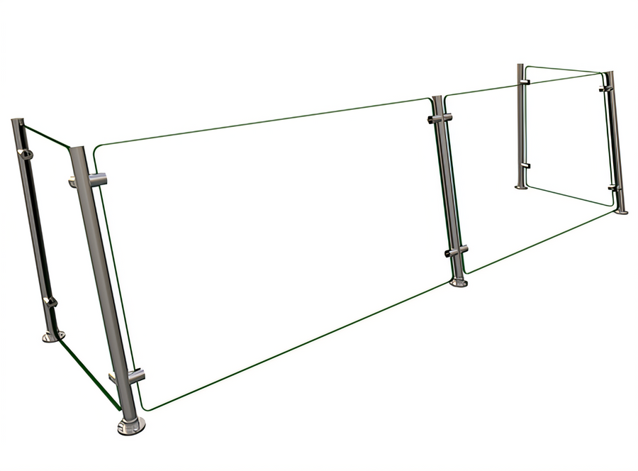 Product image #1 for Hatco Flav-R-Shield™ EP15-72 Full-Service Pass-Over Single-Sided Sneeze Guard, 72-Inch, 2-Bay