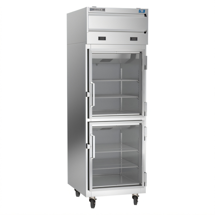 Product image #1 for Beverage-Air Cross Temp 2-Section Convertible Reach-In Refrigerator/Freezer with Glass Doors
