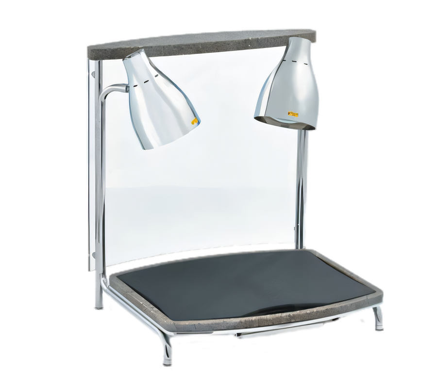 Product image #1 for Vollrath Contoured Countertop Carving Station with Dual 250W Heat Lamps and Tempered Glass Breath Guard, 24-1/2" W x 21-5/8" D x 26-11/16" H