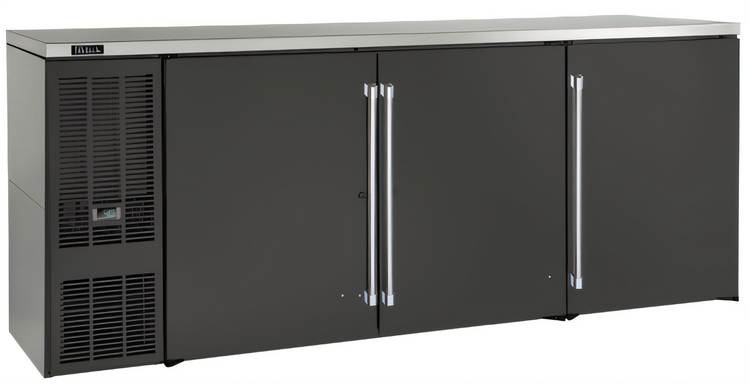 Product image #1 for Perlick 84-Inch Self-Contained 3-Door Back Bar Refrigerator with Solid Locking Doors