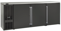 Perlick 84-Inch Self-Contained 3-Door Back Bar Refrigerator with Solid Locking Doors
