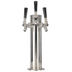 Thumbnail image #1 for Three-Faucet Air-Cooled Countertop Draft Beer Tower, Polished Stainless Steel