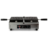 Krampouz Commercial Single Bubble Waffle Maker with 180° Opening