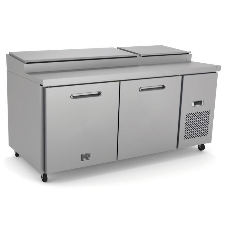Product image #1 for Kelvinator Commercial 70-13/16-Inch Two-Section Refrigerated Pizza Prep Table, 9-Pan Capacity