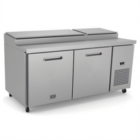 Kelvinator Commercial 70-13/16-Inch Two-Section Refrigerated Pizza Prep Table, 9-Pan Capacity