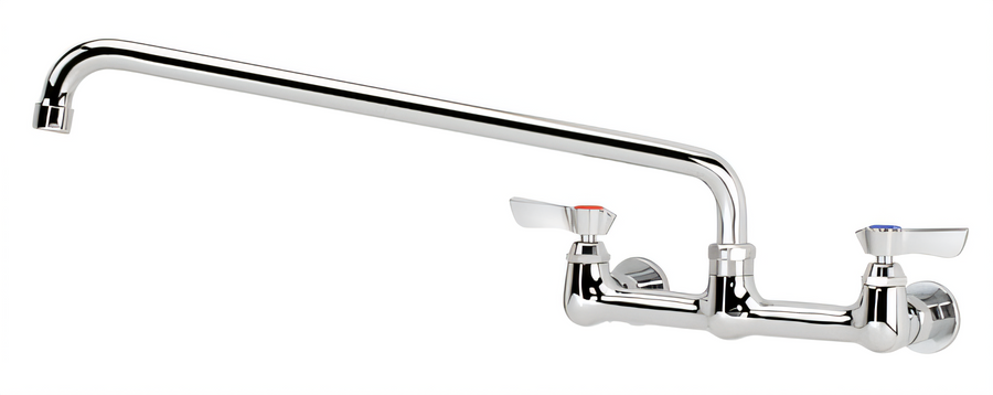 Product image #1 for Krowne Silver Series Splash-Mounted Commercial Faucet with 16-Inch Swing Spout, 8-Inch Centers