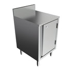 Thumbnail image #1 for BK Resources UBC-21-F18HL Stainless Steel Underbar Cabinet with Locking Hinged Door, Flat Top, 18 x 21 Inches