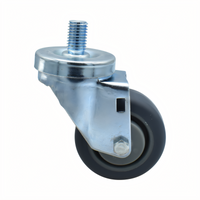 BK Resources 3SBR-5ST-GR Shelf Casters & Leveling Feet