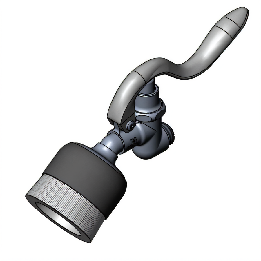 Product image #1 for T&S Brass 1.15 GPM Angled Pre-Rinse Spray Valve with Black Nylon Brush