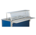 Thumbnail image #1 for 46-Inch Single-Sided Full-Service Cafeteria Single Deck Tray Slide with Breath Guard Top Shelf
